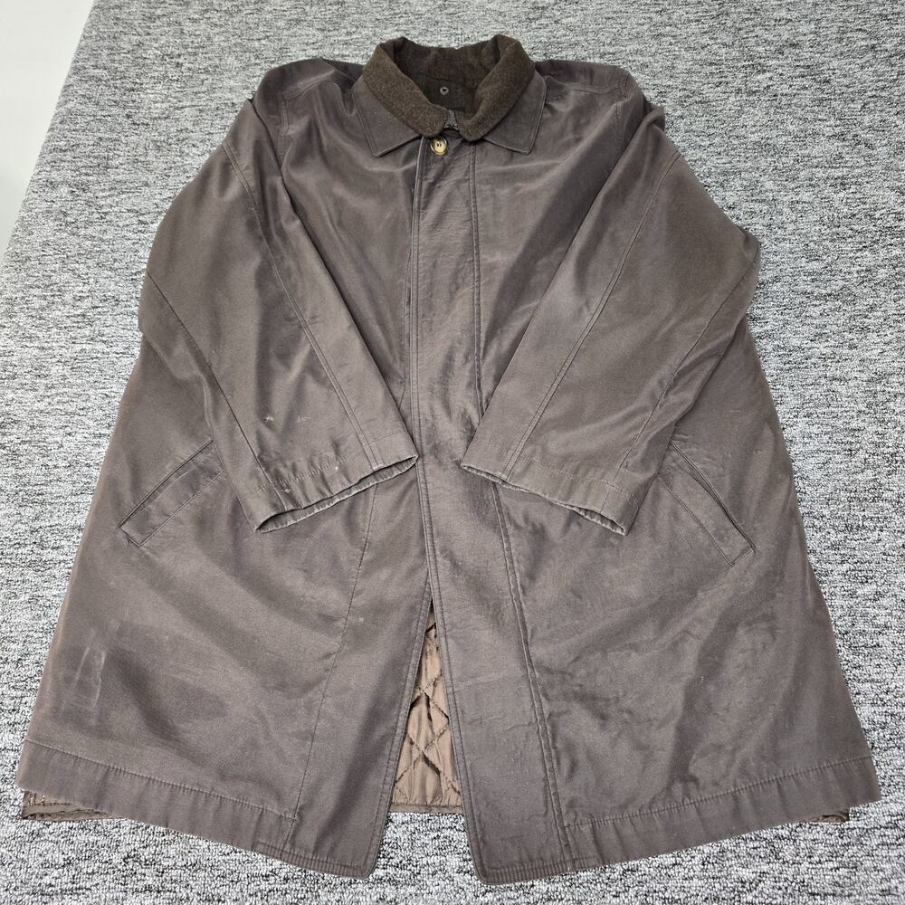 Vtg 90s Lauren Ralph Lauren Overcoat Men XXL Brown 3 in 1 Remove Quilted Liner